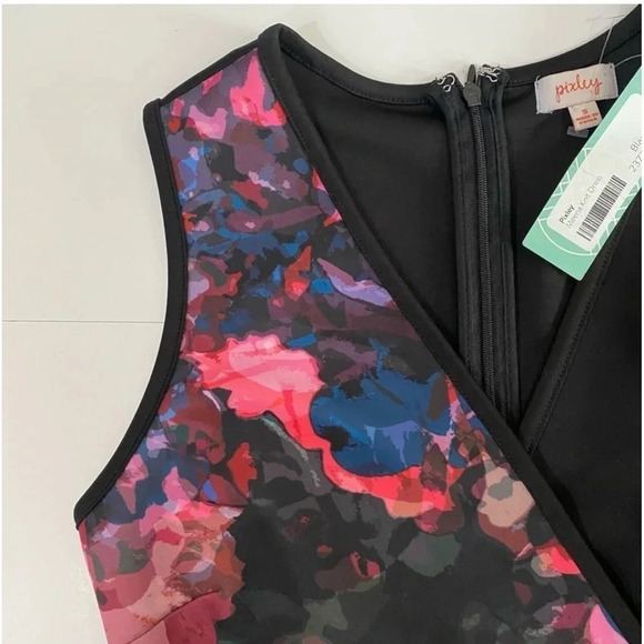 Stitch Fix PIXLEY Meena Knit Dress Floral Asymmetrical Women Small Sleeveless - Picture 7 of 13